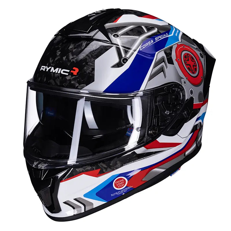Casco integral S-GT de fibra de carbono – Azul Racing