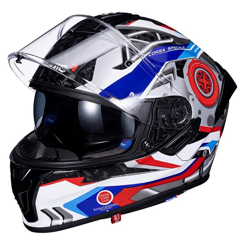 Casco integral S-GT de fibra de carbono – Azul Racing