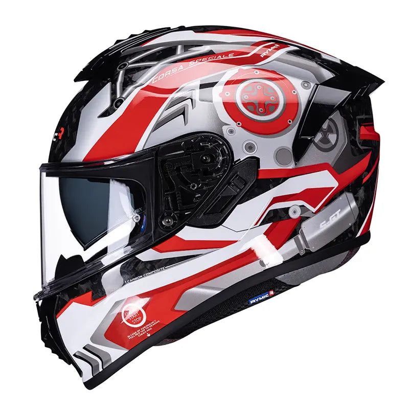 Casco integral S-GT de fibra de carbono – Rojo Racing