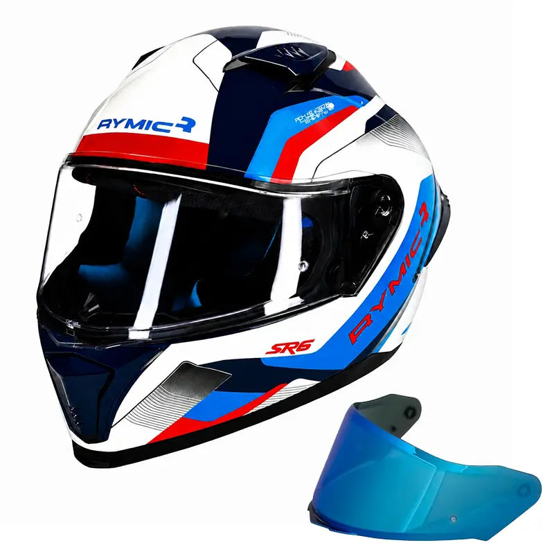 SR6 Full Face Helmet – Rush Blue/White