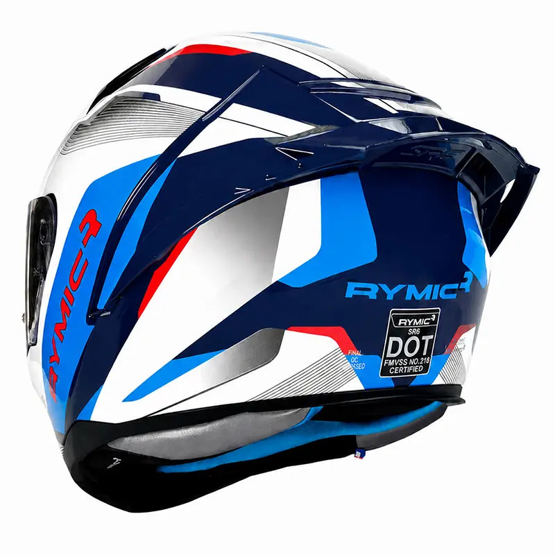 SR6 Full Face Helmet – Rush Blue/White