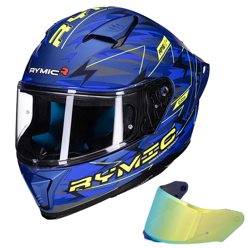 Casco integral SR6 - Rayo azul y amarillo