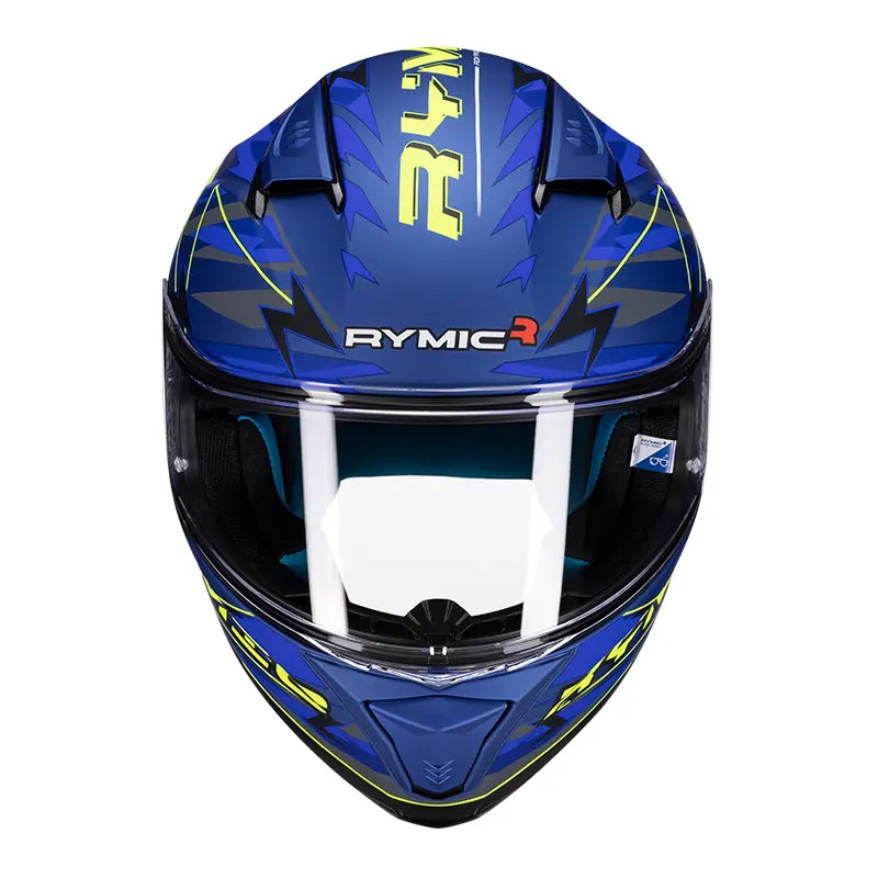Casco integral SR6 - Rayo azul y amarillo