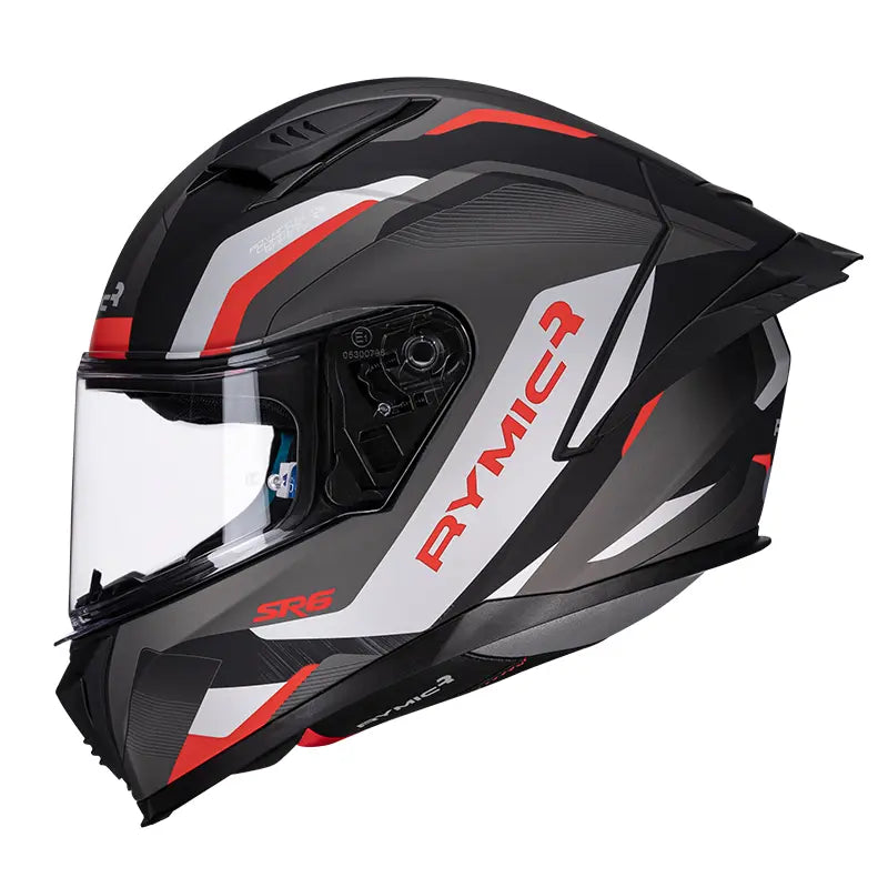 SR6 Full Face Helmet – Rush Red/Black