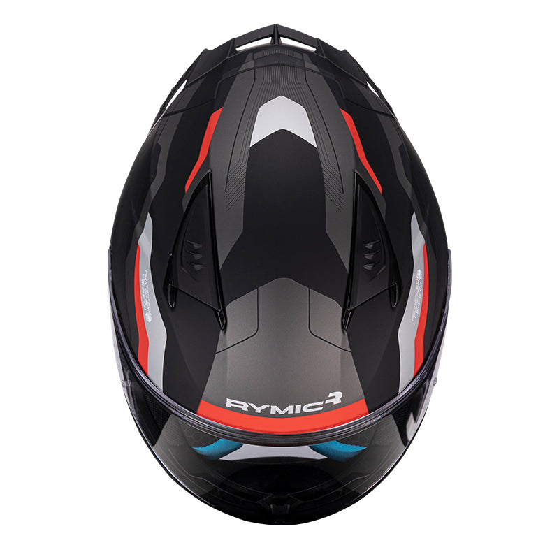 SR6 Full Face Motorcycle Helmet Red & Black Rush