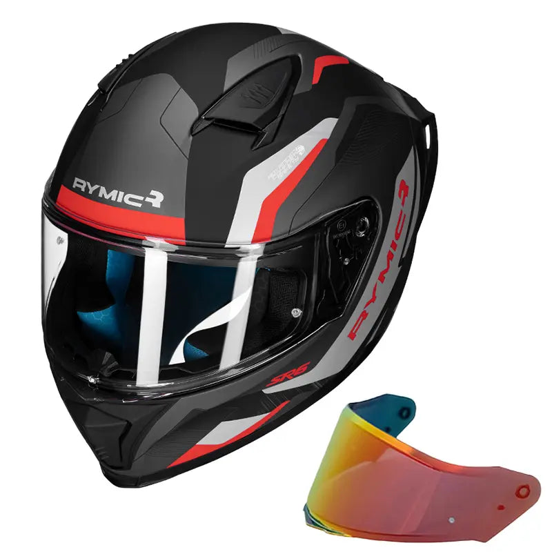 SR6 Full Face Helmet – Rush Red/Black