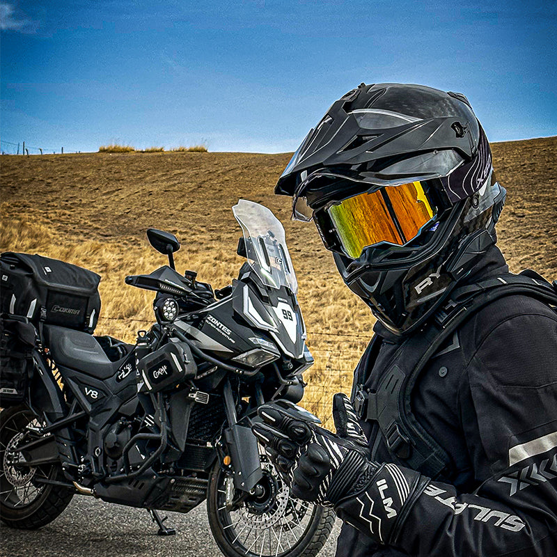 X60 Dual Sport Gafas de Motocross – Lente REVO Espejo Azul