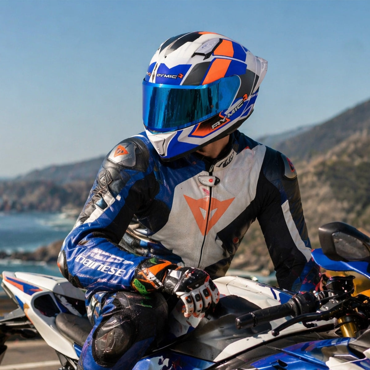 SR6 Full Face Helmet – Velocity Blue/Orange