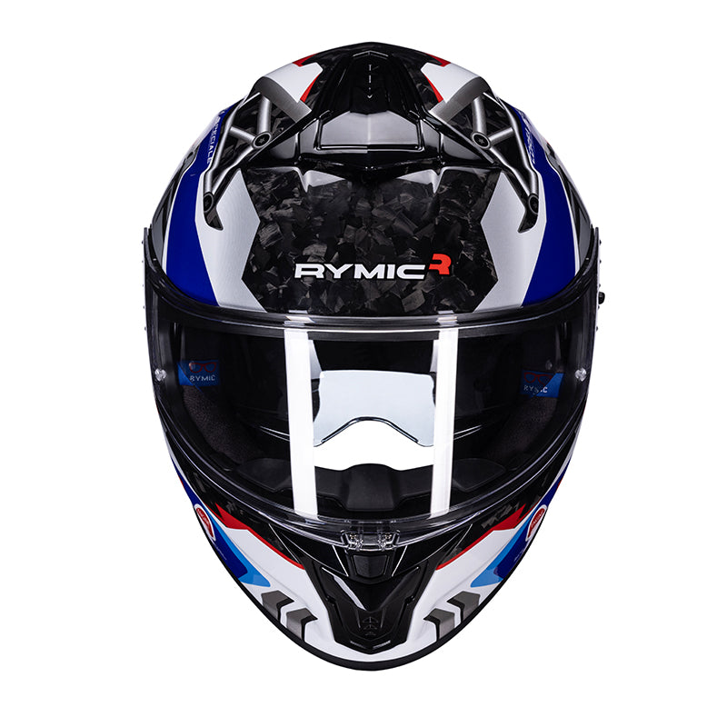S-GT Full Face Motorcycle Helmet with Carbon Fiber Shell Blue & Black