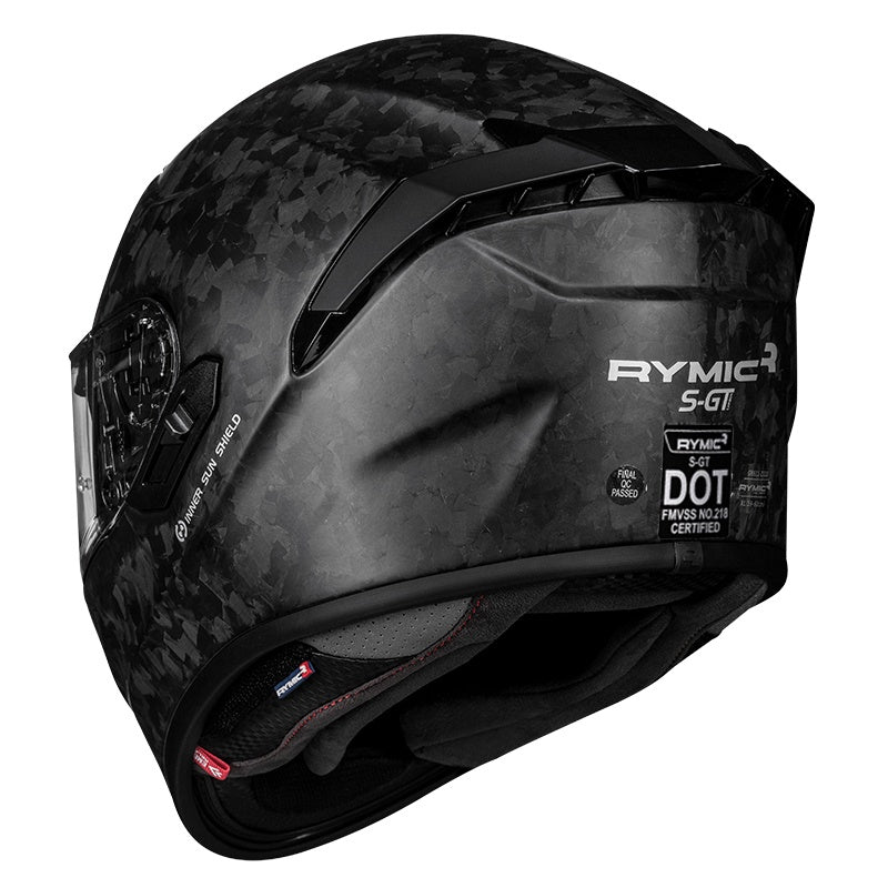 S-GT Full Face Motorcycle Helmet with Carbon Fiber Shell Matte Black