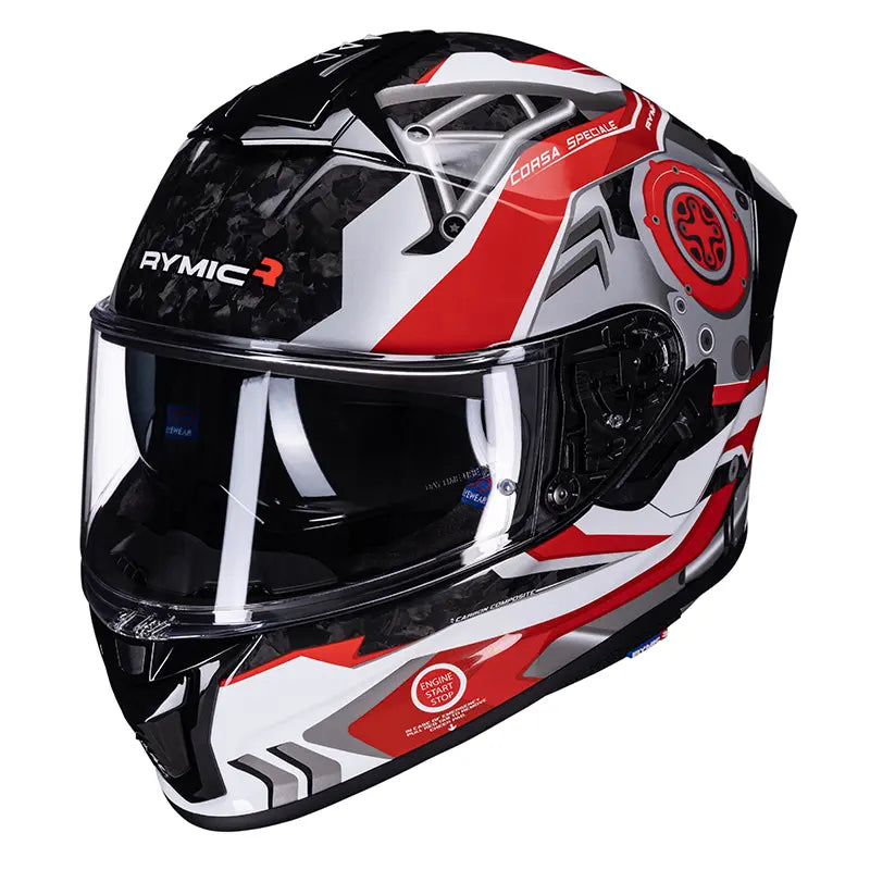 Casco integral S-GT de fibra de carbono – Rojo Racing