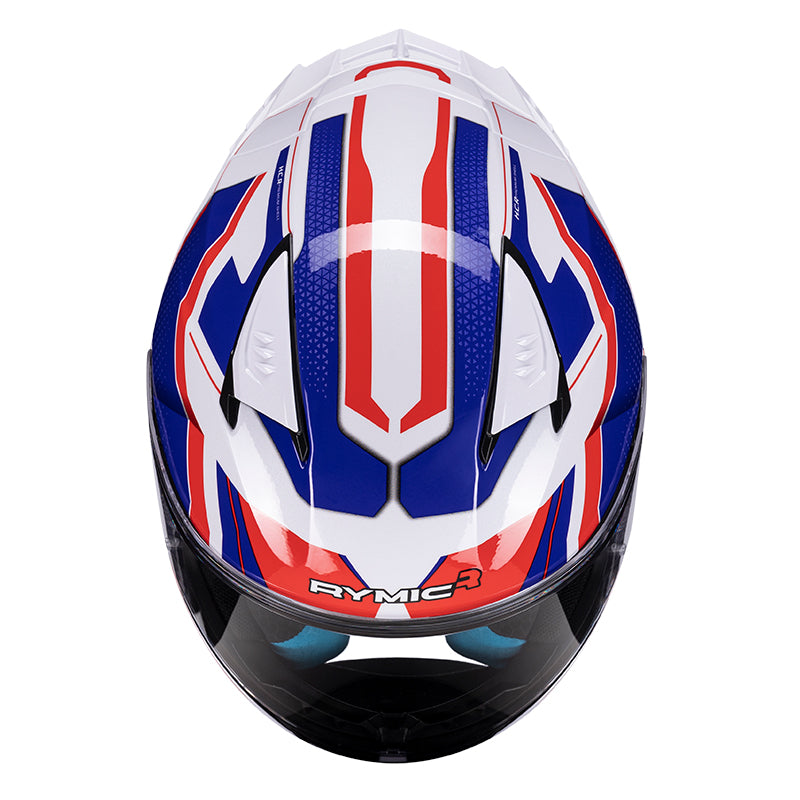 SR6 Full Face Motorcycle Helmet Red & Blue Rebellion