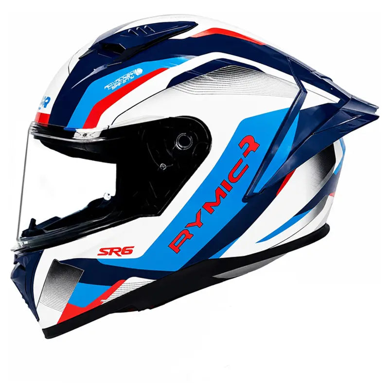 SR6 Full Face Helmet – Rush Blue/White
