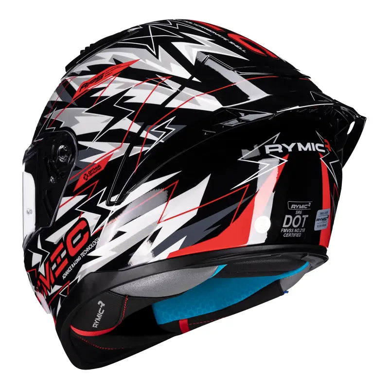 SR6 Full Face Helmet – Lightning Black/White