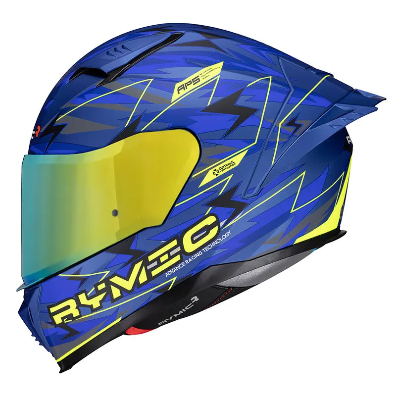 Casco integral SR6 - Rayo azul y amarillo