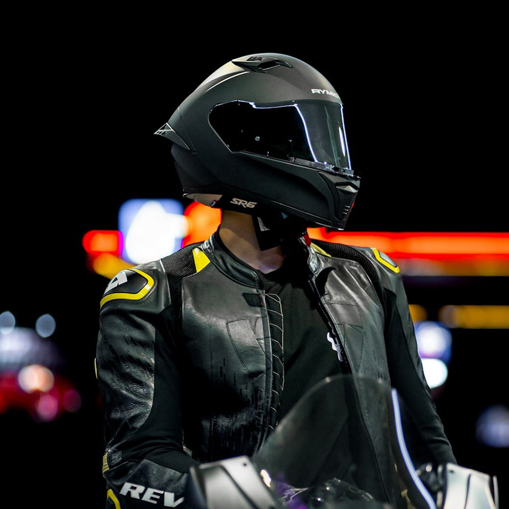 Casco integral SR6, acabado negro mate