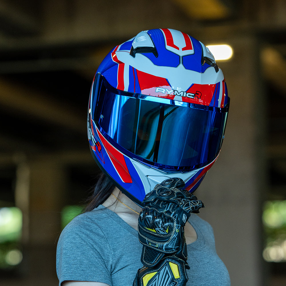 SR6 Full Face Helmet – Rebellion Red/Blue