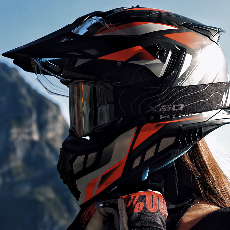 X60 Dual Sport Gafas de Motocross – Lente Ahumada Oscura