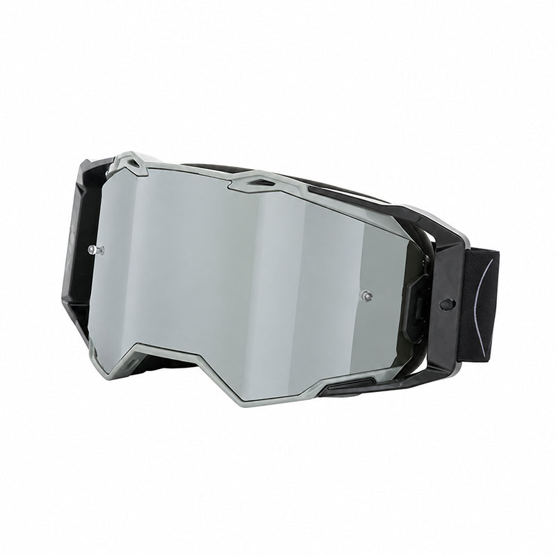 X60 Dual Sport Gafas de Motocross – Lente Espejo Plateado