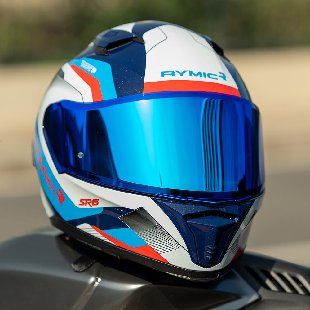 SR6 Full Face Helmet – Rush Blue/White